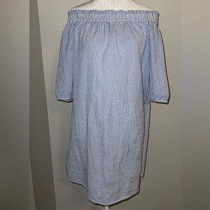 Striped off the shoulder dress